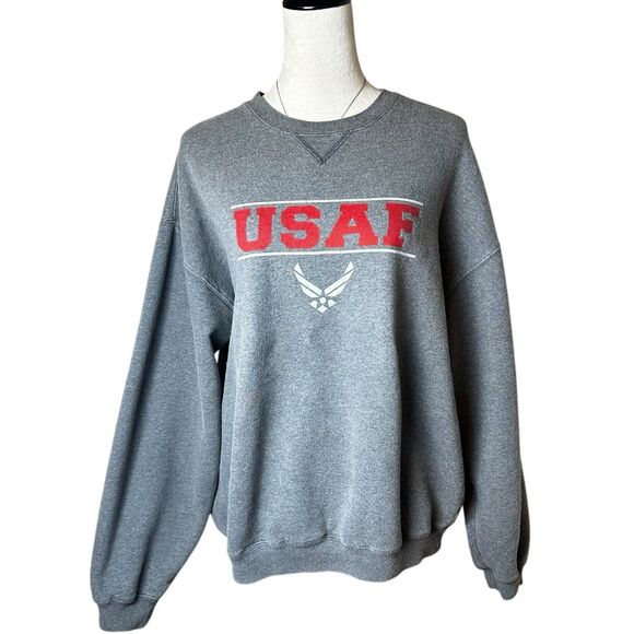Vintage Other - Vintage Big Cotton Gear For Sports USAF Air Force Gray Men’s Crewneck Sweatshirt